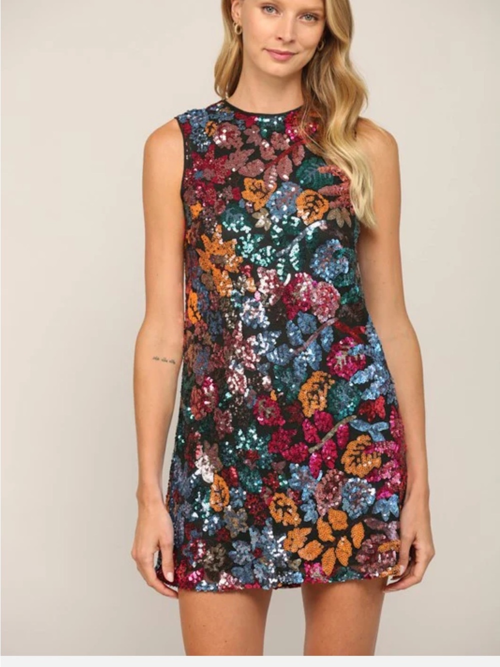 Skies Are Blue Sequin Mini Dress – Size XS – NWT